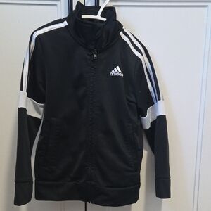 adidas Black and White Athletic Track Jacket